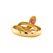 vintage Gold ring with ruby 20 krt