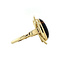 vintage Gold ring with stripe agate 14 krt