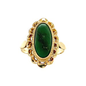 Gold ring with turquoise 14 krt