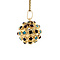 vintage Gouden cocktail hanger met glassteen 14 krt