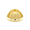 vintage Gouden zegelring met groene laagsteen 14 krt