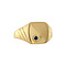 vintage Gouden zegelring met saffier 18 krt