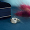 vintage Gouden zegelring met saffier 18 krt