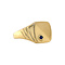 vintage Gouden zegelring met saffier 18 krt