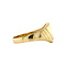vintage Gouden zegelring met saffier 18 krt