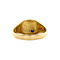 vintage Gouden zegelring met saffier 18 krt