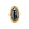 vintage Gold ring with haematite 14 krt