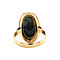 vintage Gold ring with haematite 14 krt