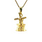 vintage Gold pendant Dutch windmill 14 krt