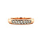 vintage Rose gold row ring with diamond 14 kt