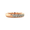 vintage Rose gold row ring with diamond 14 kt