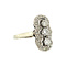 vintage White gold princess ring with diamond 14 kt