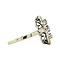 vintage White gold princess ring with diamond 14 kt