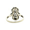 vintage White gold princess ring with diamond 14 kt