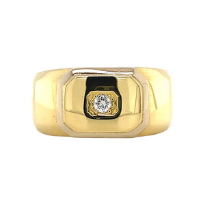 Gold ring with diamond 18 kt