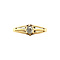 vintage Gold solitaire ring with rose diamond 14 krt