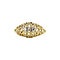 vintage Gold trilogy ring with diamond 14 kt