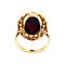 vintage Gold ring with garnet 14 kt