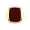vintage Gold signet ring with layered stone carnelian 14 kt