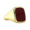 vintage Gold signet ring with layered stone carnelian 14 kt
