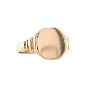 Rose gold signet ring 14 krt