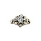 vintage White gold ring with diamond 14 kt