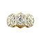 vintage Bicolour gold ring with diamond 14 kt