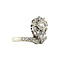 vintage White gold ring with diamond 18 kt