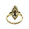 vintage Gouden ring met roosdiamant 14 krt/925