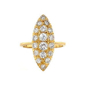 Gold ring with diamond 18 kt