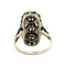 vintage White-gold princess ring with diamond 14 kt