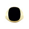 vintage Gold signet ring with onyx 14 kt