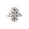 vintage White gold ring with diamond 14 kt