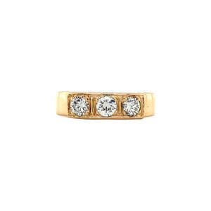 Gold eternity ring with diamond 14 kt