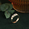 vintage Gold row ring with diamonds 14 krt