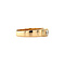 vintage Gold row ring with diamonds 14 krt