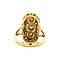 vintage Gold princess ring with diamonds 18 krt