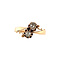 vintage Roségouden ring met roosdiamant 14 krt