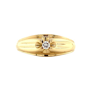 Gold ring with diamond 18 kt