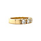 vintage Gold row ring with diamonds 14 krt