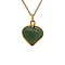vintage Gouden hanger met jade 14 krt