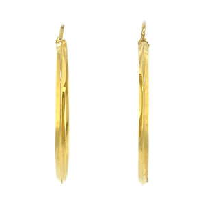 Gold smooth earrings 14 krt