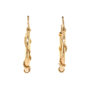 Gouden fantasie oorringen 14 krt