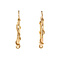 vintage Gold fantasy hoop earrings 14 kt