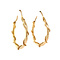 vintage Gold fantasy hoop earrings 14 kt