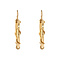 vintage Gold fantasy hoop earrings 14 kt