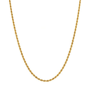 Gold cord necklace 14 krt