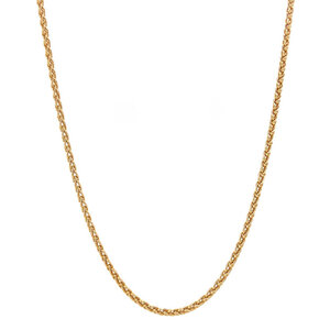Gold foxtail necklace 14 krt