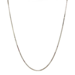 White gold venetian length necklace 18 krt