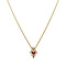 vintage Gold necklace anchor with diamond and ruby pendant 37.5 cm 18 krt